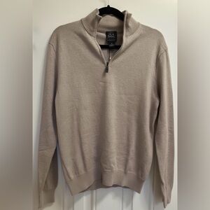 Jos. A. Bank Men's Tan Zip-Up Sweater